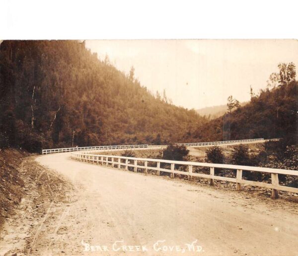 Bear Creek Cove Maryland Roadway Scenic View Real Photo Vintage Postcard AA85736