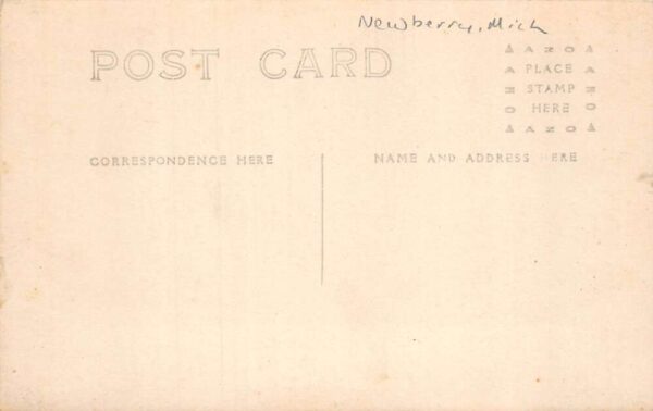 Newberry Michigan Hunters with Deer Real Photo Vintage Postcard AA85741 - Image 2