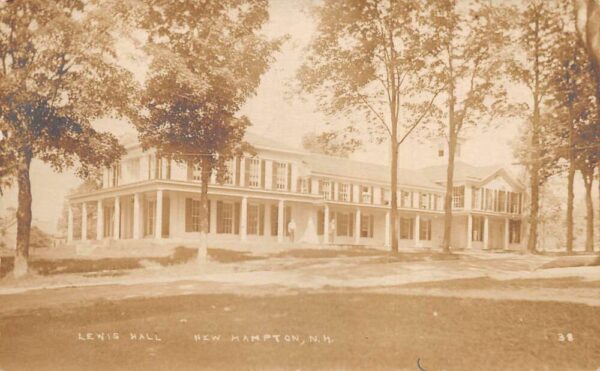 New Hampton New Hampshire Lewis Hall Real Photo Vintage Postcard AA85747