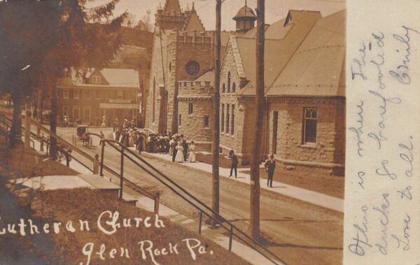 Glen Rock Pennsylvania Lutheran Church Real Photo Vintage Postcard AA85758