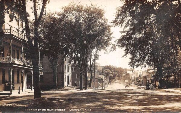 Lincoln Maine Main Street Real Photo Vintage Postcard AA85760