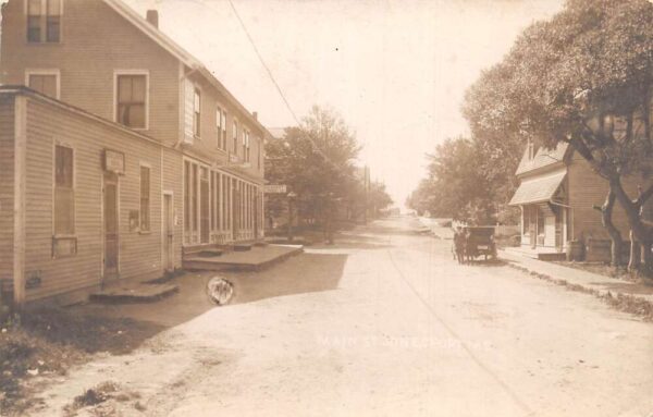 Sebago Lake Maine Post Office Street Scene Real Photo Postcard AA85764