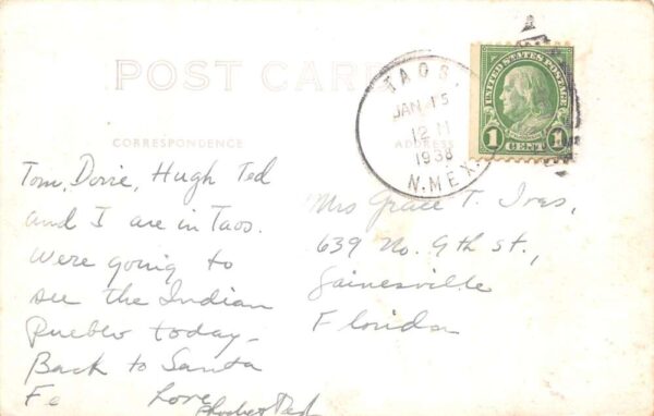 Taos New Mexico Native Way of Baking Bread Real Photo Vintage Postcard AA85781 - Image 2