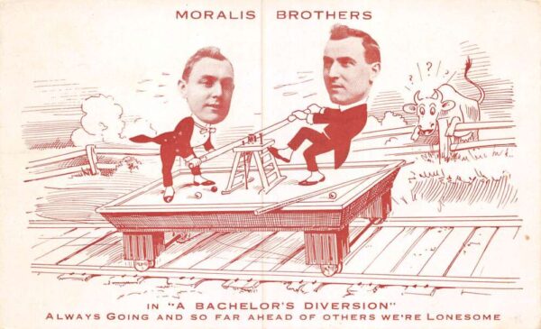 Moralis Morales Bros Vaudeville Acrobats "A Bachelors Diversion" PC AA106393