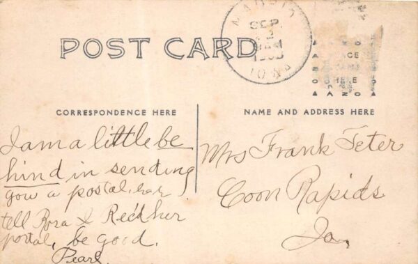 Madrid Iowa High School Real Photo Vintage Postcard AA106396 - Image 2