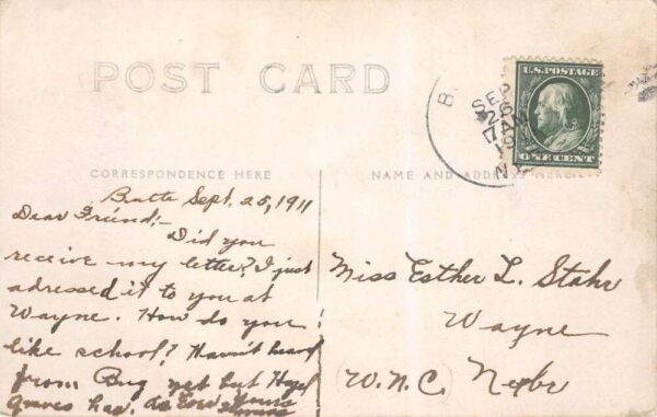 Butte Nebraska New High School Real Photo Vintage Postcard AA106411 - Image 2