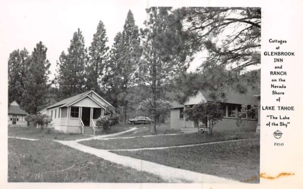 Lake Tahoe Nevada Glenbrook Inn Cottages Frasher Real Photo Postcard AA106419