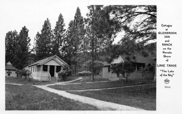 Lake Tahoe Nevada Glenbrook Inn Cottage Paths Frasher Real Photo PC AA106420