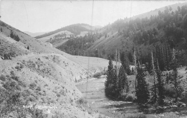 Dubois Wyoming River Scenic View Real Photo Vintage Postcard AA106421