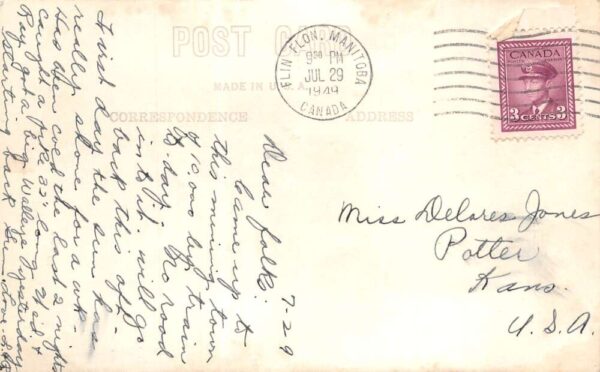 Flin Flon Manitoba Canada Ross Lake Real Photo Vintage Postcard AA106431 - Image 2