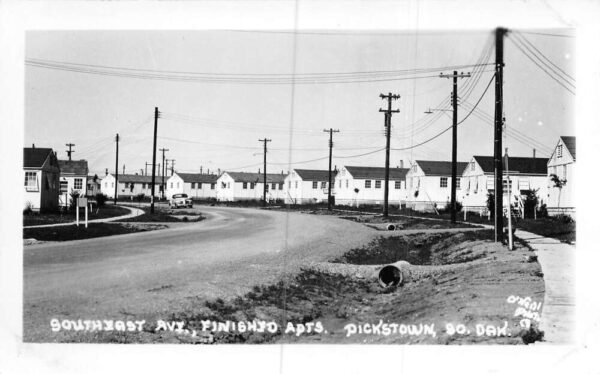 Pickstown South Dakota Fort Randall Dam Apts Houses Real Photo Postcard AA106433