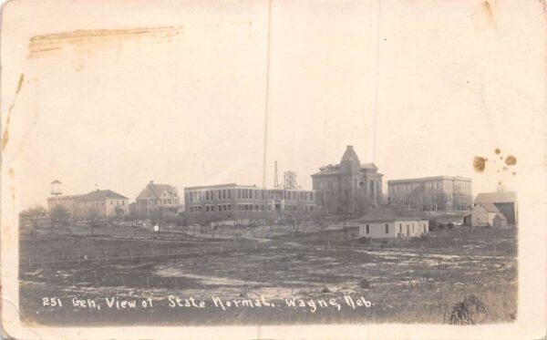 Wayne Nebraska State Normal School Real Photo Vintage Postcard AA106434