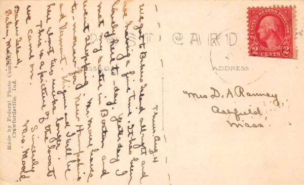 Crawfordsville Indiana Motorboat Real Photo Vintage Postcard AA106435 - Image 2