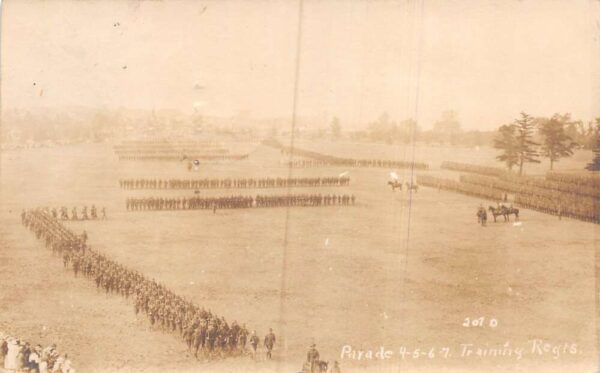 Keeseville New York Military Parade Training Regt Real Photo Postcard AA106436