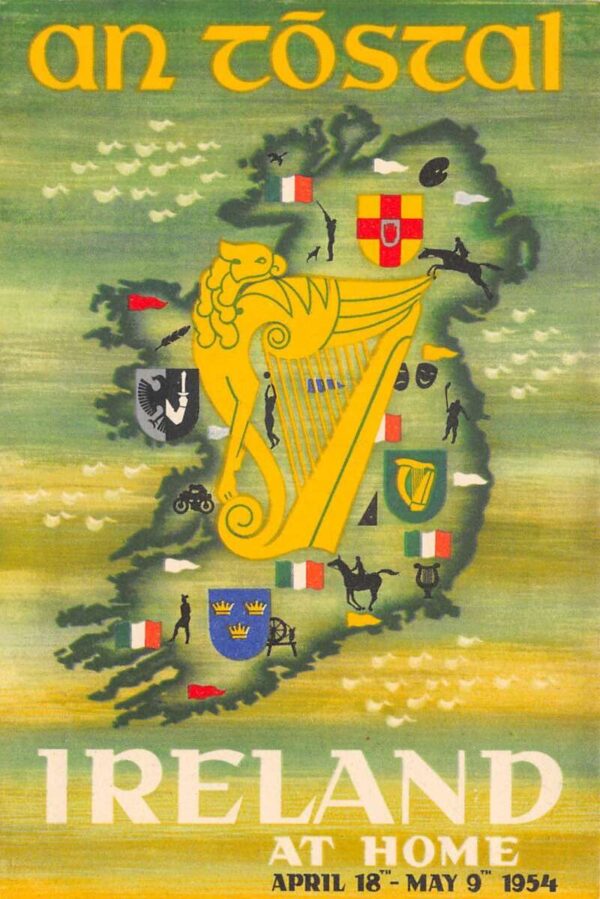 Ireland Springtime Festival 1954 Tourism Advertising Vintage Postcard AA106447