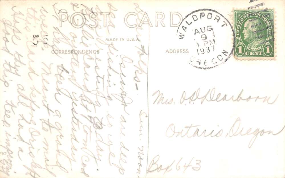 Waldport Oregon School Children playing Baseball Real Photo Postcard AA106598 - Image 2