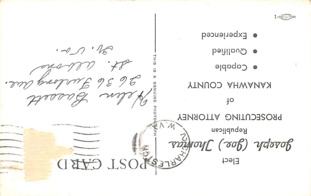 West Virginia Thomas Republican Prosecuting Attorney Political RPPC AA106601 - Image 2