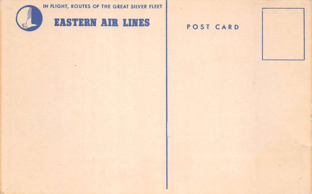 Eastern Airlines Flight Map Travel Ad Vintage Postcard AA106652 - Image 2