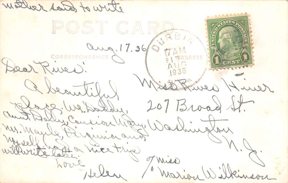 Davis West Virginia Blackwater Falls Real Photo Vintage Postcard AA106653 - Image 2