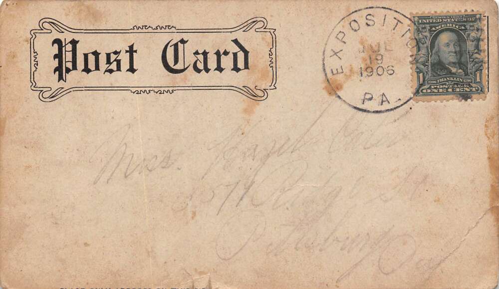 Exposition Park Pennsylvania Long Water Front, B/W Lithograph, PC U26354 - Image 2