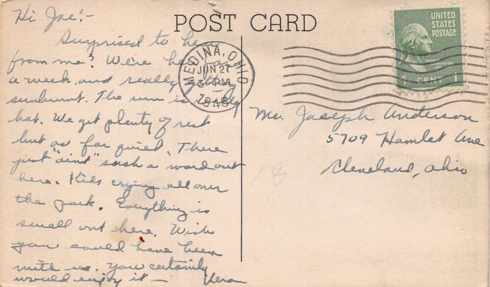 Chippewa Lake Ohio Sail Boats On Chippewa Lake, Vintage Postcard U26363 - Image 2