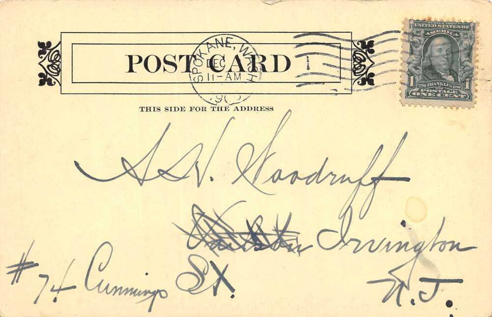 Spokane Washington Raymer's Old Book Store, Undivided Back, Vintage PC U26394 - Image 2