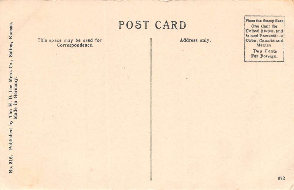 Gage Oklahoma Gage High School & Roller Mills, Vintage Postcard U26398 - Image 2