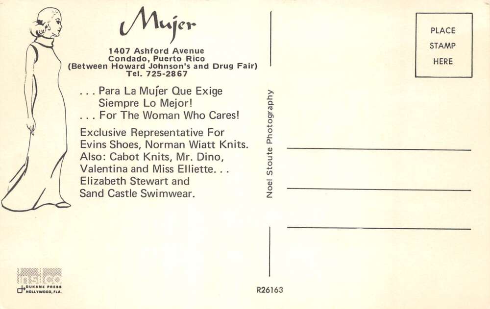 Condado Puerto Rico Mujer Store Ladies Fashion Clothing Postcard AA106679 - Image 2