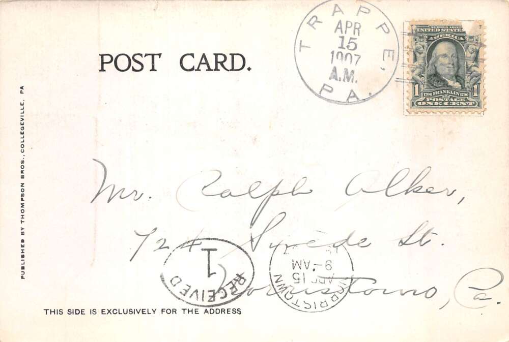 Collegeville Pennsylvania Perkiomen Bridge Scenic View Vintage Postcard AA106761 - Image 2