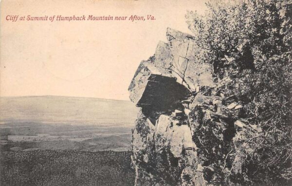 Afton Virginia Cliff at Summit of Humpback Mt Vintage Postcard AA106804