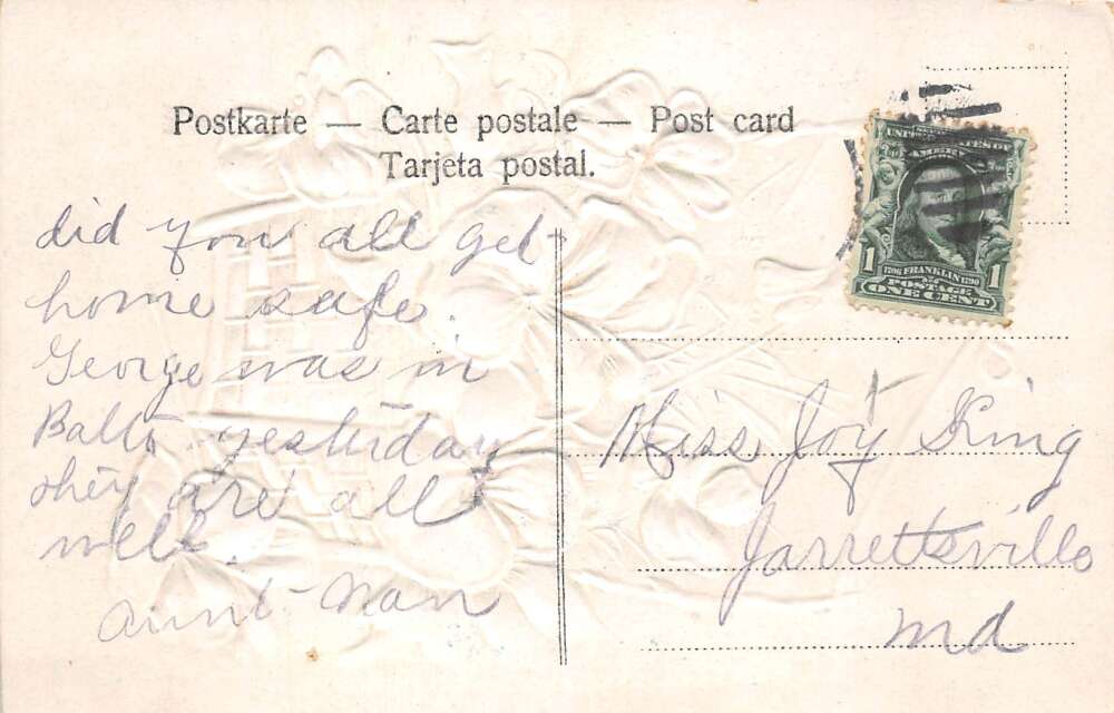 Prospect Maryland Greetings Pansy Flowers Glitter Postcard AA106813 - Image 2