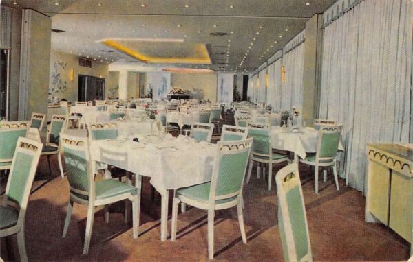 Hong Kong Ambassador Hotel Colonnade Dining Room Vintage Postcard AA106831