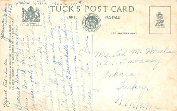 Kyrenia Cyprus Harbour View and Ruins Tuck Postcard AA106834 - Image 2