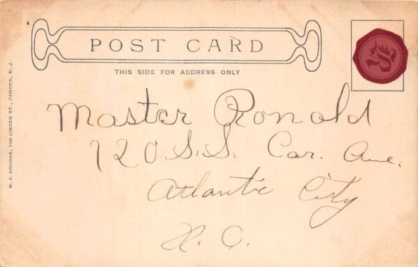 Camden New Jersey Second Street after Snow Storm Vintage Postcard AA106841 - Image 2