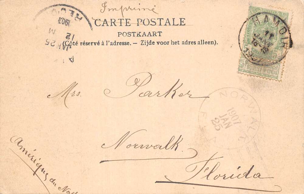 Hamoir Belgium Cafe Dining Outside Drinking Champagne Vintage Postcard AA107065 - Image 2