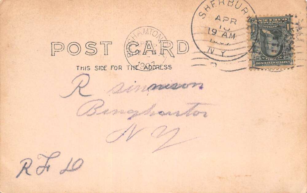 Sherburne New York Street Scene Residential Area Vintage Postcard AA107147 - Image 2