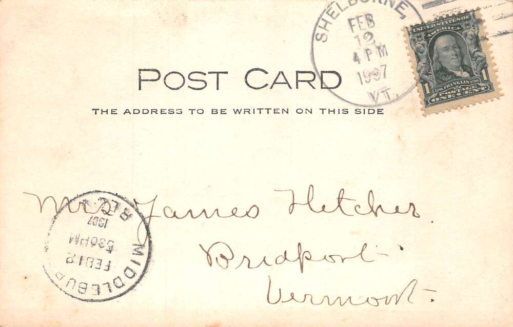 Hinesburg Vermont Lucia Block Real Photo Vintage Postcard AA73742 - Image 2