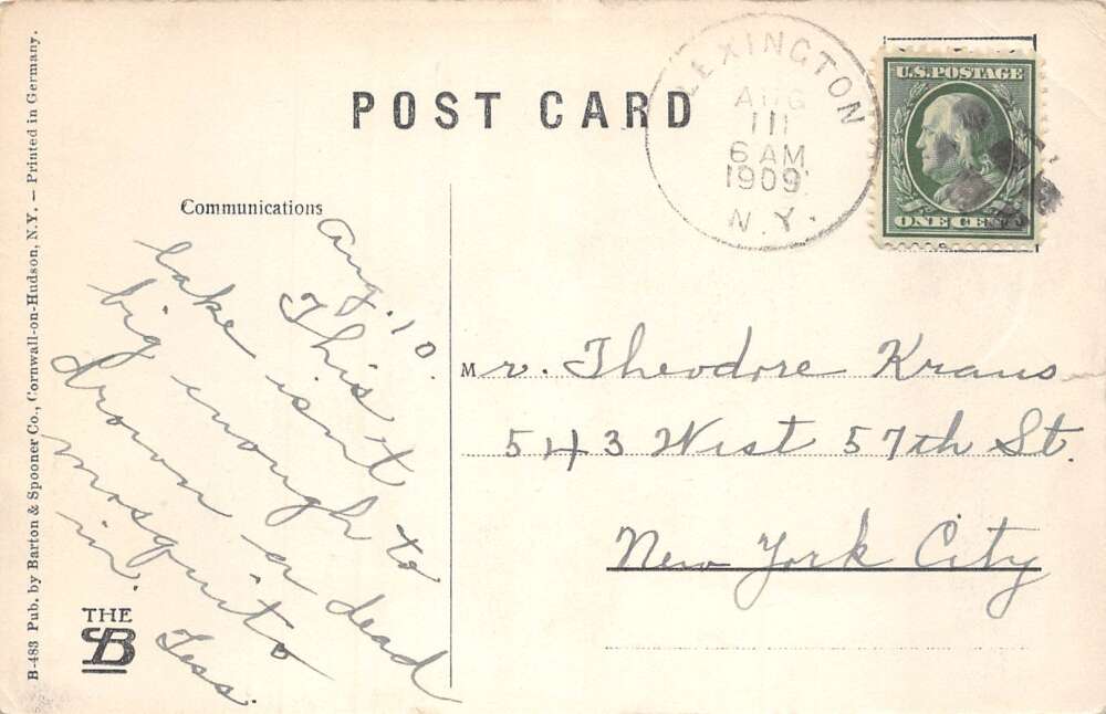 Lexington New York Catskill Mts Crystal Lake Vintage Postcard AA73805 - Image 2