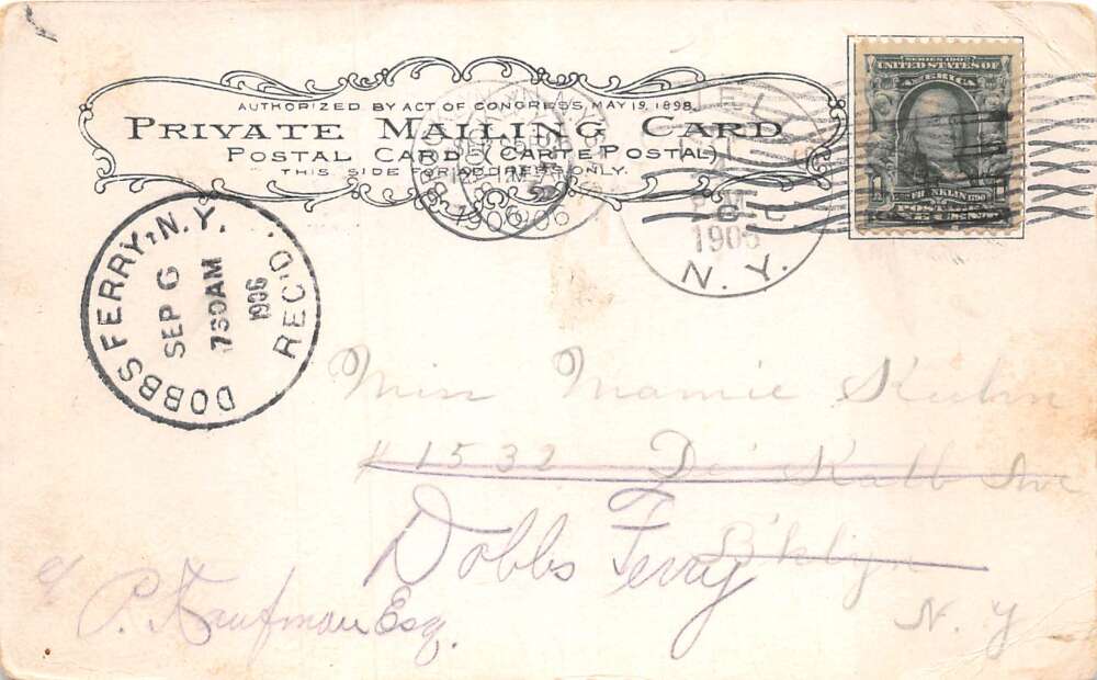 Middletown New York State Hospital for Insane Private Mail Postcard AA73845 - Image 2