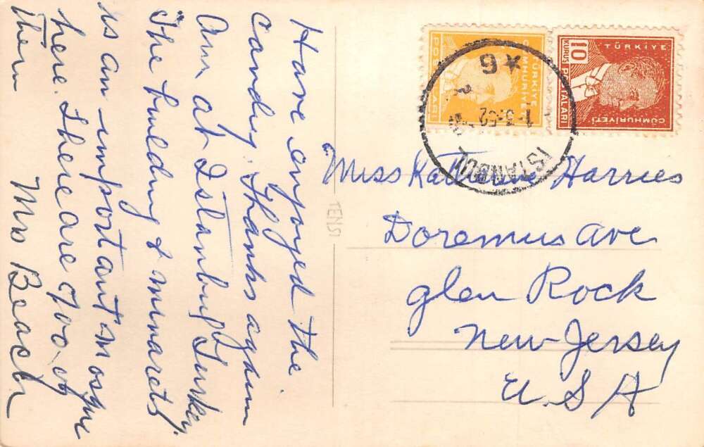 Istanbul Turkey Sultan Ahmet Mosque Scenic View Real Photo Postcard AA73850 - Image 2