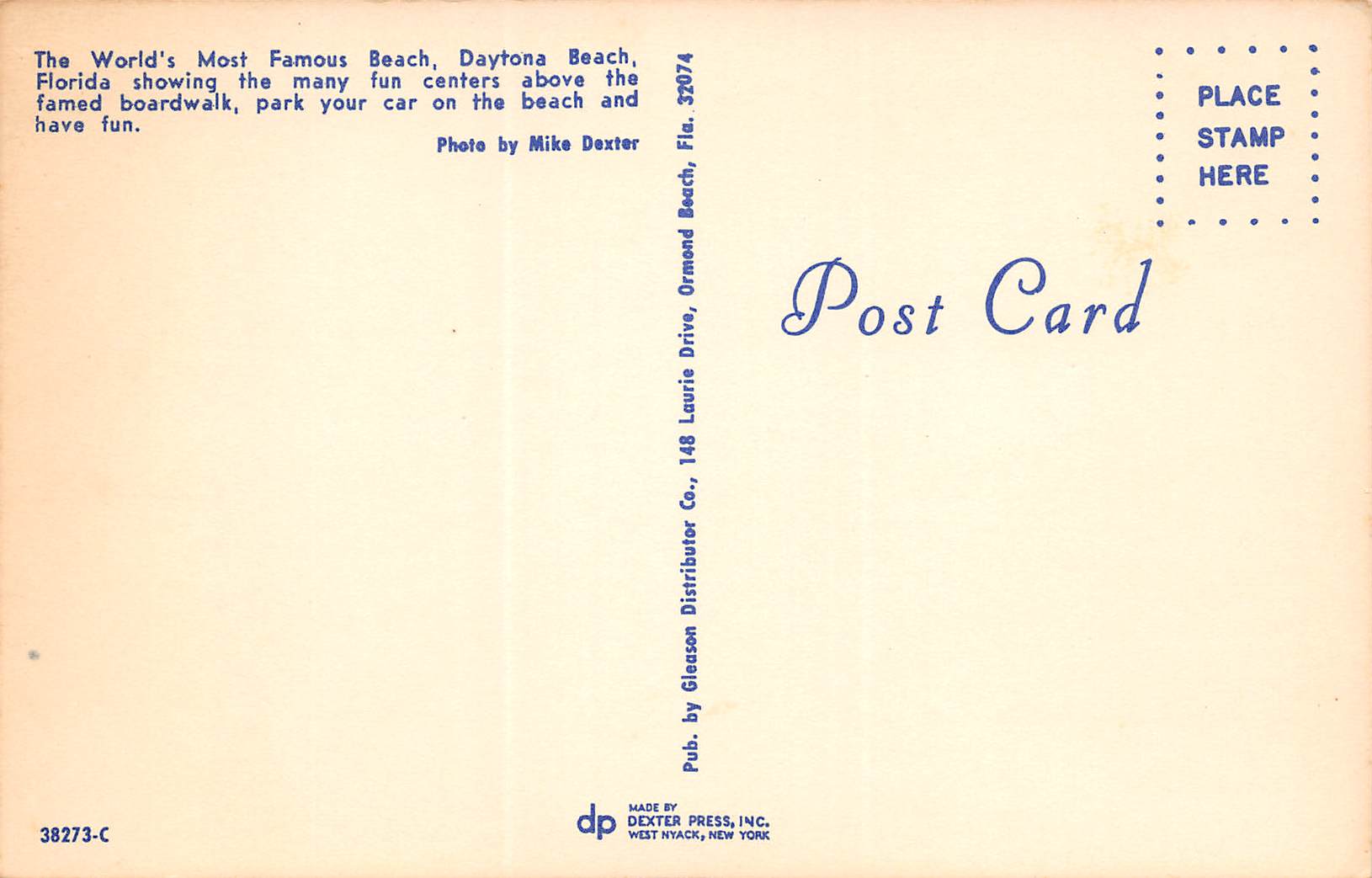 Daytona Beach Florida Boardwalk, Funland, Photochrome Vintage Postcard U12881 - Image 2