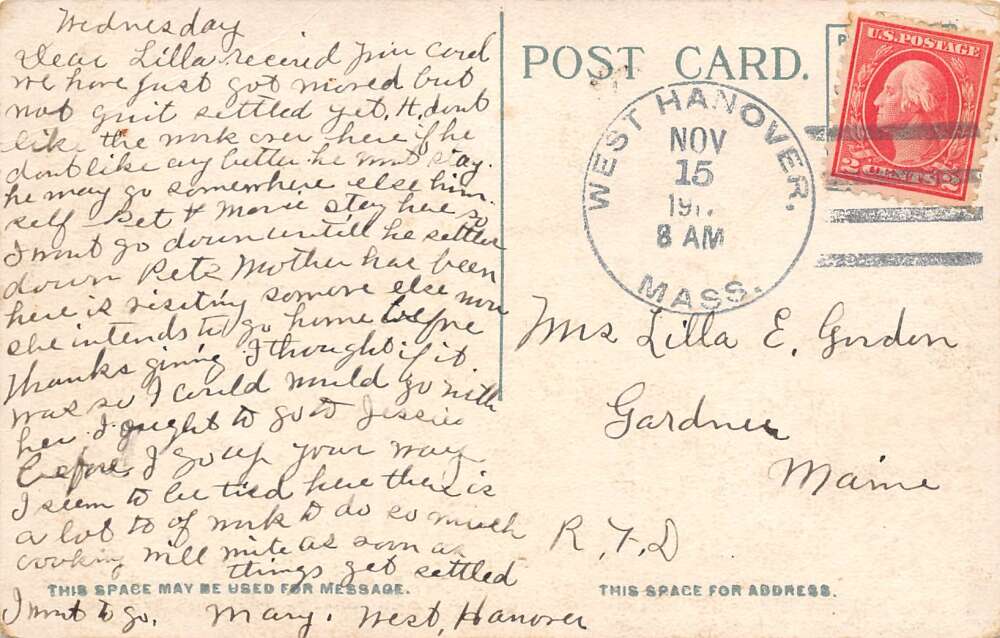 Rockland Massachusetts Railroad Station, White Border Vintage Postcard U12943 - Image 2