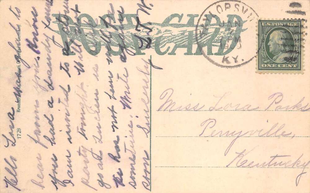 High Bridge Kentucky Dix and Kentucky Rivers Birds Eye View Postcard AA74291 - Image 2