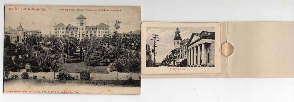 Jacksonville Florida Souvenir Pull Out Views Greetings Vintage Postcard AA74369 - Image 3