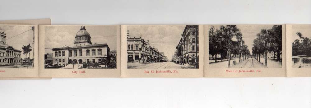 Jacksonville Florida Souvenir Pull Out Views Greetings Vintage Postcard AA74369 - Image 4