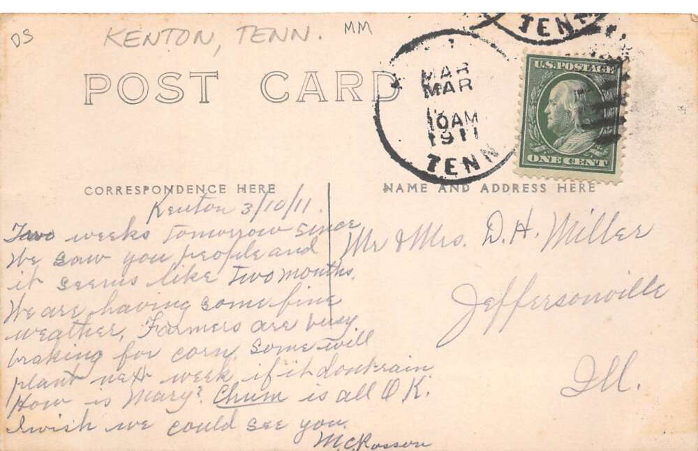 Kenton Tennessee Dircks and Moss Lumber Yard Office Real Photo Postcard AA74405 - Image 2