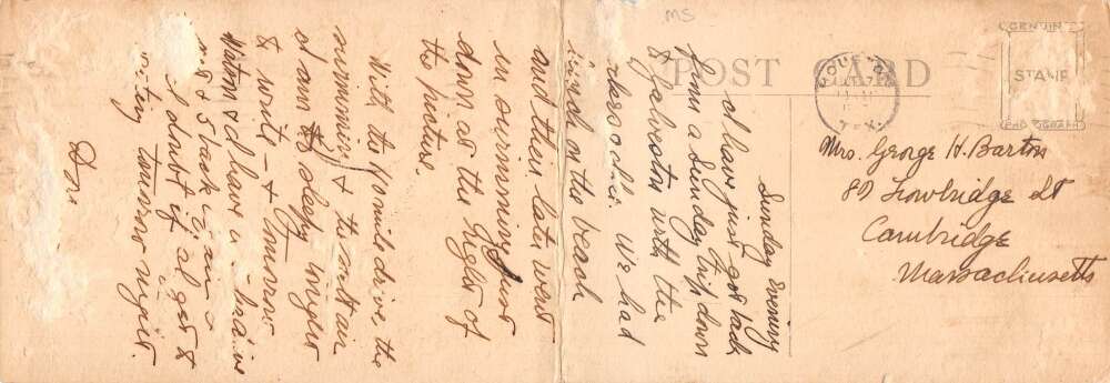 Galveston Texas Boardwalk and Pier Panorama Garage Bi-Fold Real Photo PC AA77779 - Image 2