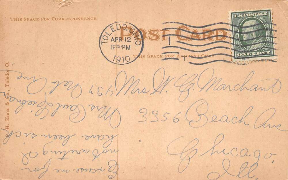 Toledo Ohio Fire Department City Inspection Vintage Postcard AA77813 - Image 2