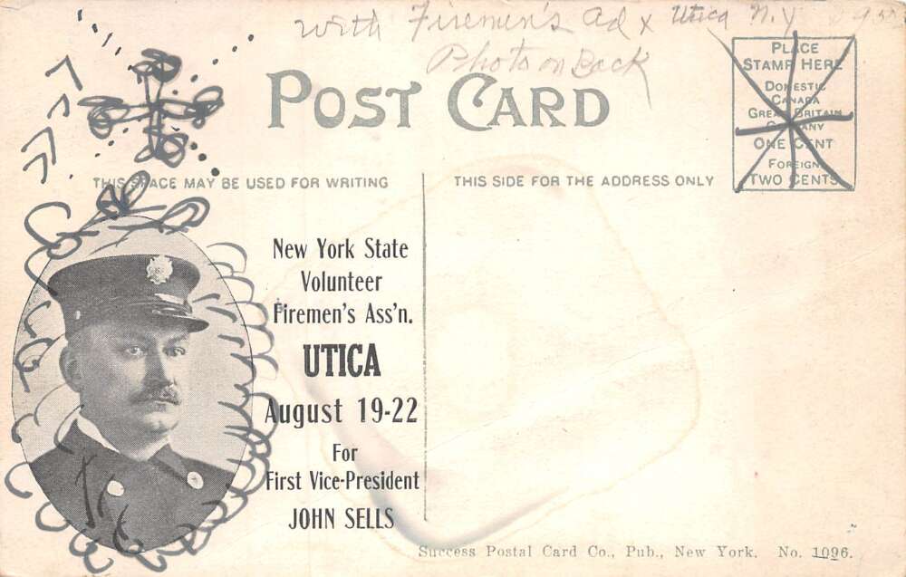 New York City New Motor Propelled Fire Engine Vintage Postcard AA77816 - Image 2