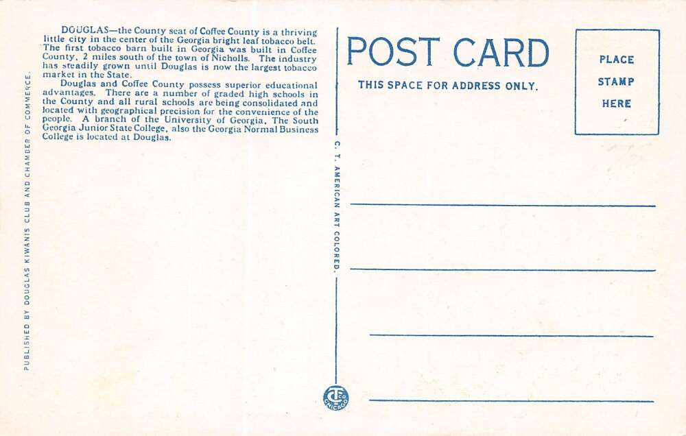 Douglas Georgia South Georgia Junior State College, Aerial View, PC U15604 - Image 2
